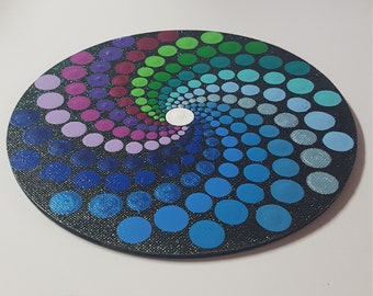 Mandala Magnet Dot Art, großer Magnet, Spirale Kunstwerk, Küchenmagnete für Kühlschrank, Boho Kunstwerk, Leinwand Magnet, Mandala Geschenke für Sie