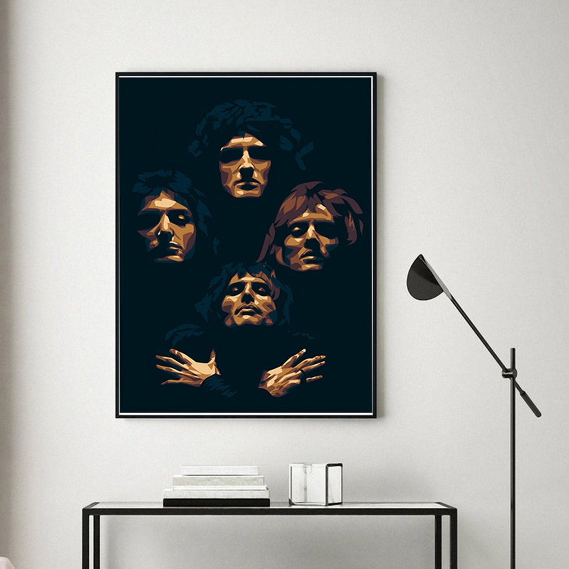 Queen Bands Poster Rock Queen art Queen Band Members Rock Etsy