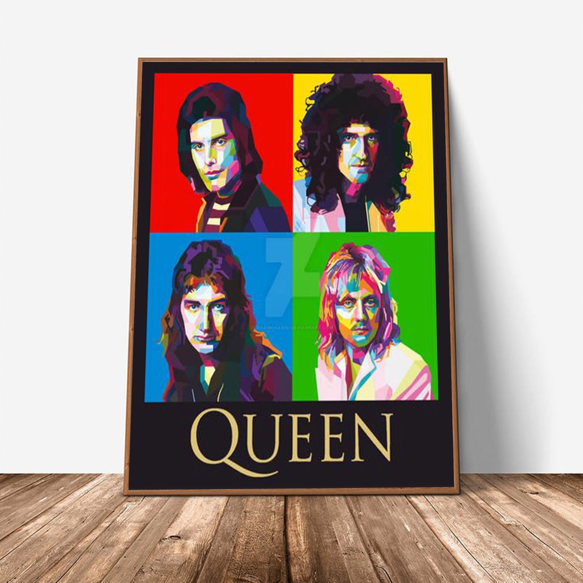 Queen Bands Poster Rock Queen art Queen Band Members Rock Etsy