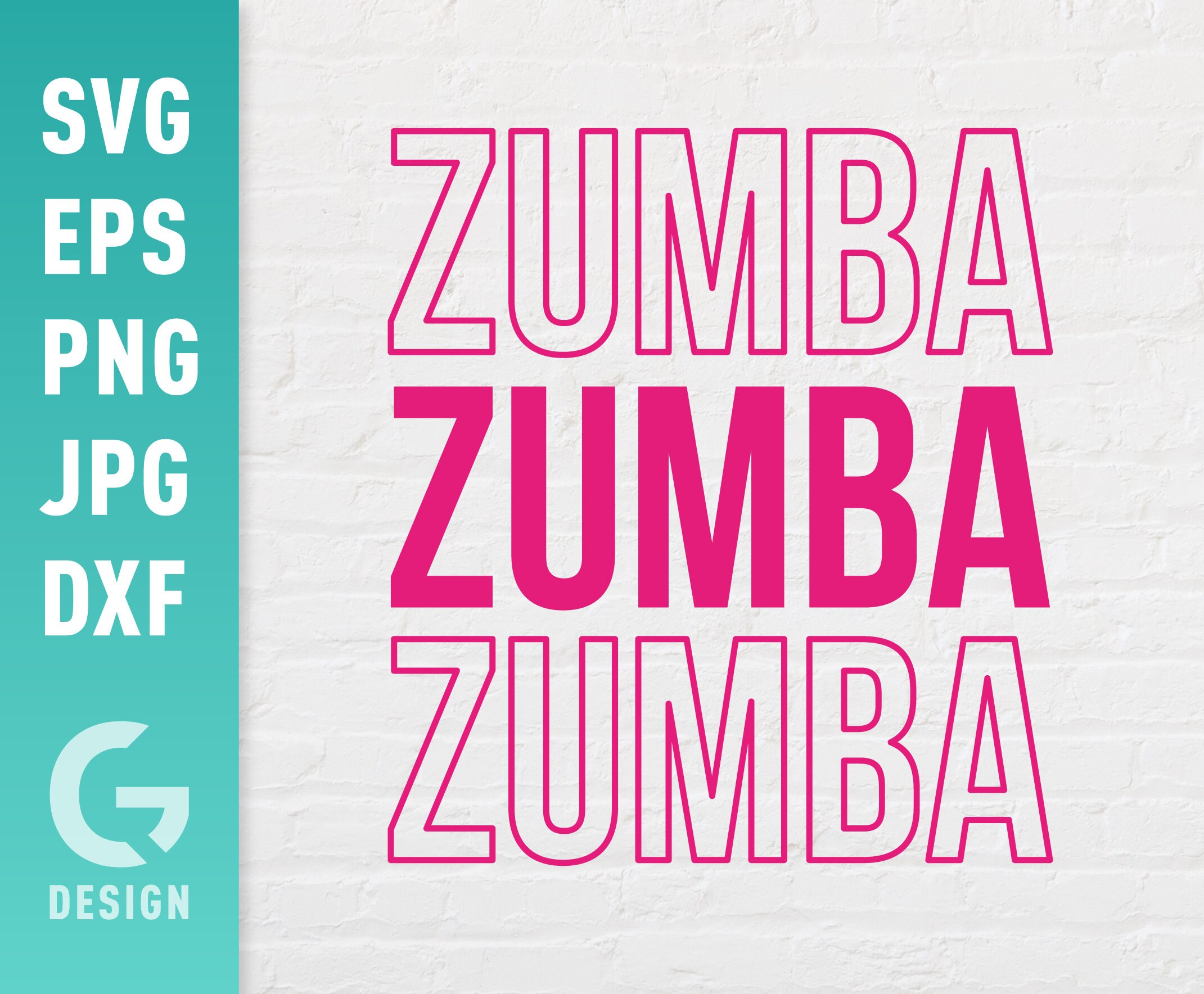 Zumba SVG File Png Jpg Dxf Easy to Cut Files for Cricut Etsy New Zealand