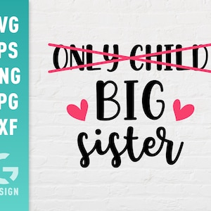 Enig Kind Grote Zus 2022 SVG-bestand Png Jpg, Dxf | Eenvoudig te knippen bestanden voor Cricut Silhouette