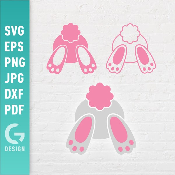 Bunny Tail SVG, Rabbit Tail Clipart SVG, Bunny Bum Svg, Bunny Ass Svg, Cotton Tail Svg, Easter Svg, Easy Cut Files for Cricut Silhouette