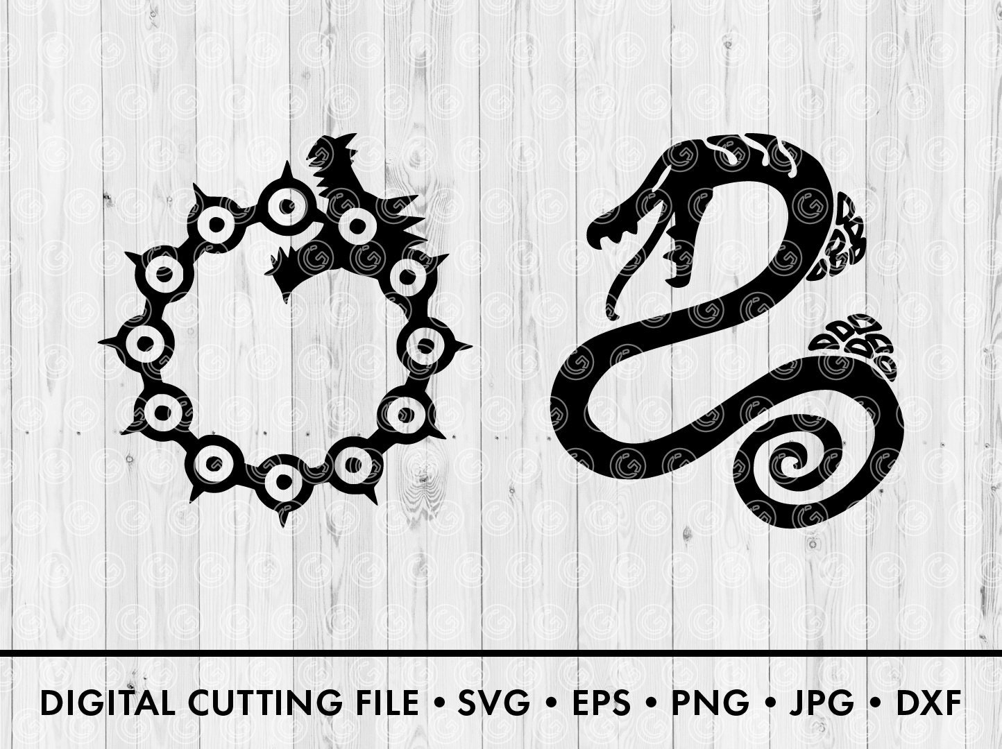 Seven Deadly Sins Symbols Tattoo SVG File Png Jpg Dxf Easy 