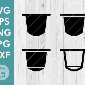 Capsule di caffè Bundle SVG File Png Jpg, Dxf, File facili da tagliare, File di taglio per cialde Nespresso per Cricut Silhouette, File digitale