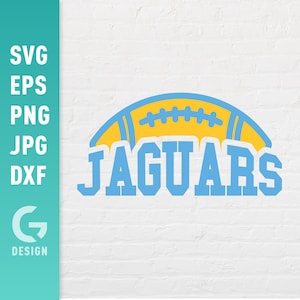 Jaguars SVG File Png Jpg, Dxf, Easy to Cut Files, Football Cutting File for Cricut Silhouette, Digital File