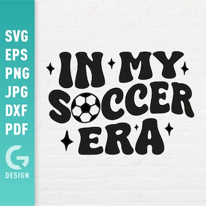 En mi época futbolística SVG, vida futbolística PNG, espíritu deportivo futbolístico, letras de moda, camiseta retro, archivos fáciles de cortar para Cricut Silhouette