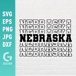 Nebraska SVG-bestand Png Jpg, Dxf | Geboren in Nebraska State America Cornhuskers Cornhusker | Eenvoudig te knippen bestanden voor Cricut Silhouette
