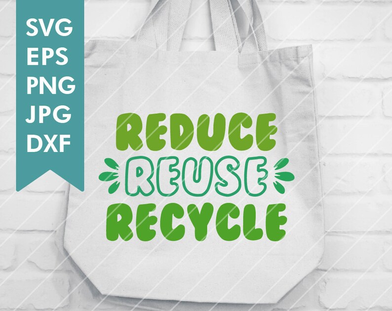 Reduce Reuse Recycle SVG File Png Jpg Dxf Easy to Cut Files - Etsy Norway