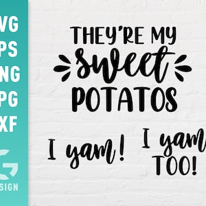 Mis batatas Archivo SVG Png Jpg, Dxf, Archivos fáciles de cortar | Archivo de corte para Cricut Silhouette, archivo digital