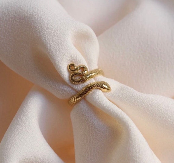 Bague SOFIA dor e l or fin 18k bague forme serpent bague
