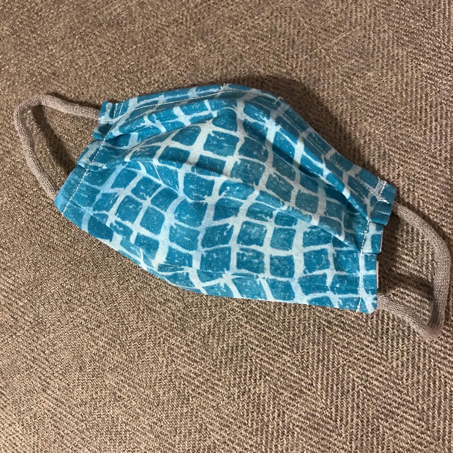 Pool Tile Print Face Mask Etsy