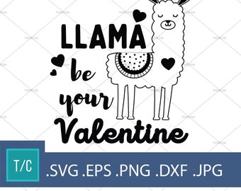 Download Llama Valentine Svg Etsy