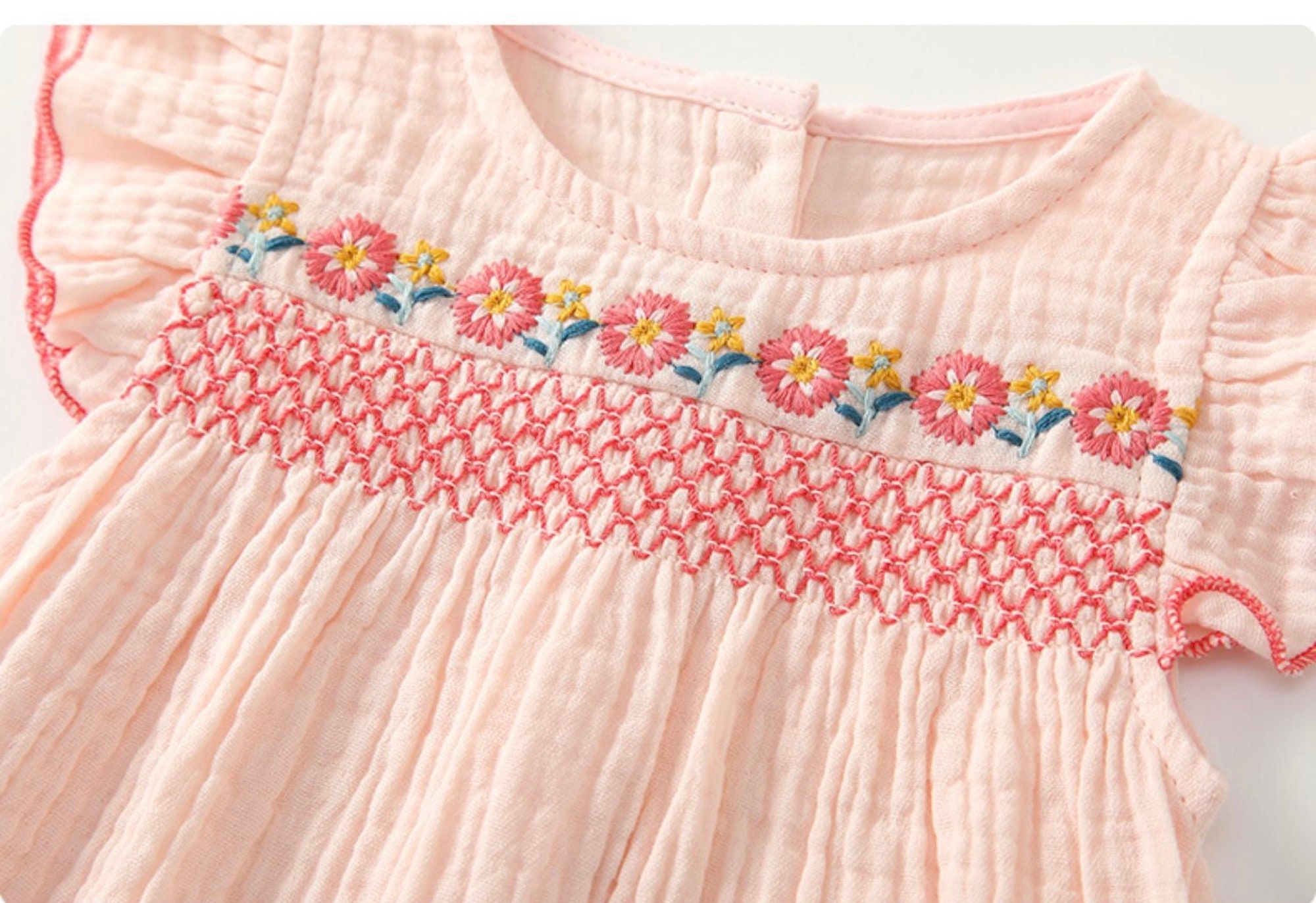 Design Summer Baby Kids Girls Short Sleeves Color Patchwork Rompers