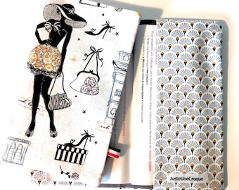 Checkbook holder handmade in France, stylish and original protection.