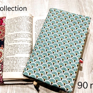 Couvre-livre, protection de livre, format poche, taille universelle, 90 coloris disponibles, artisanat français fait-main, 2 annonces