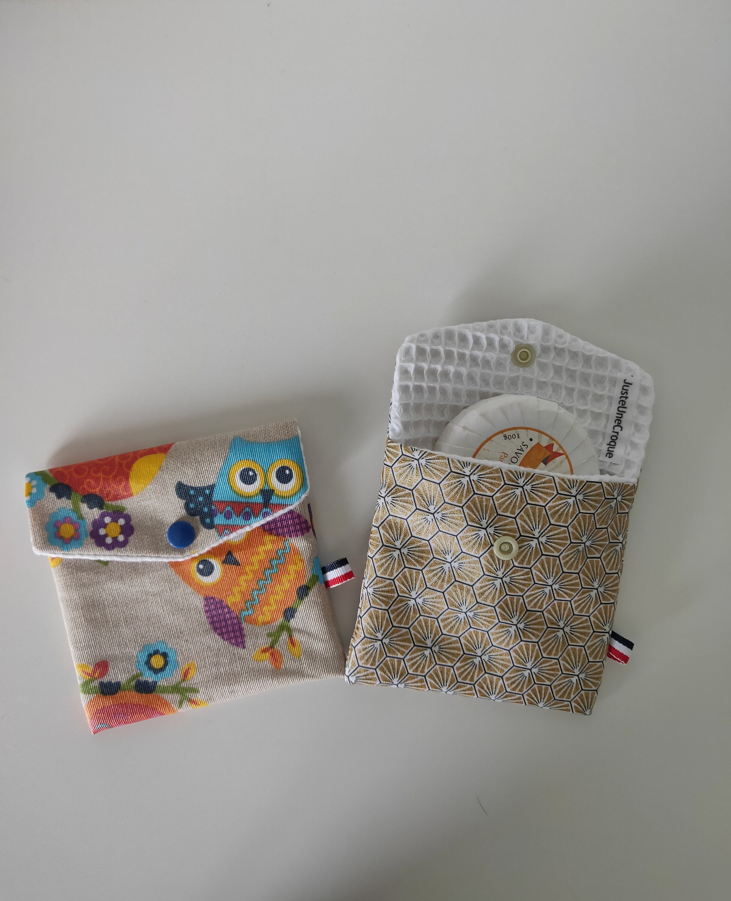 Pouch for solid soap, tissues or sanitary napkins