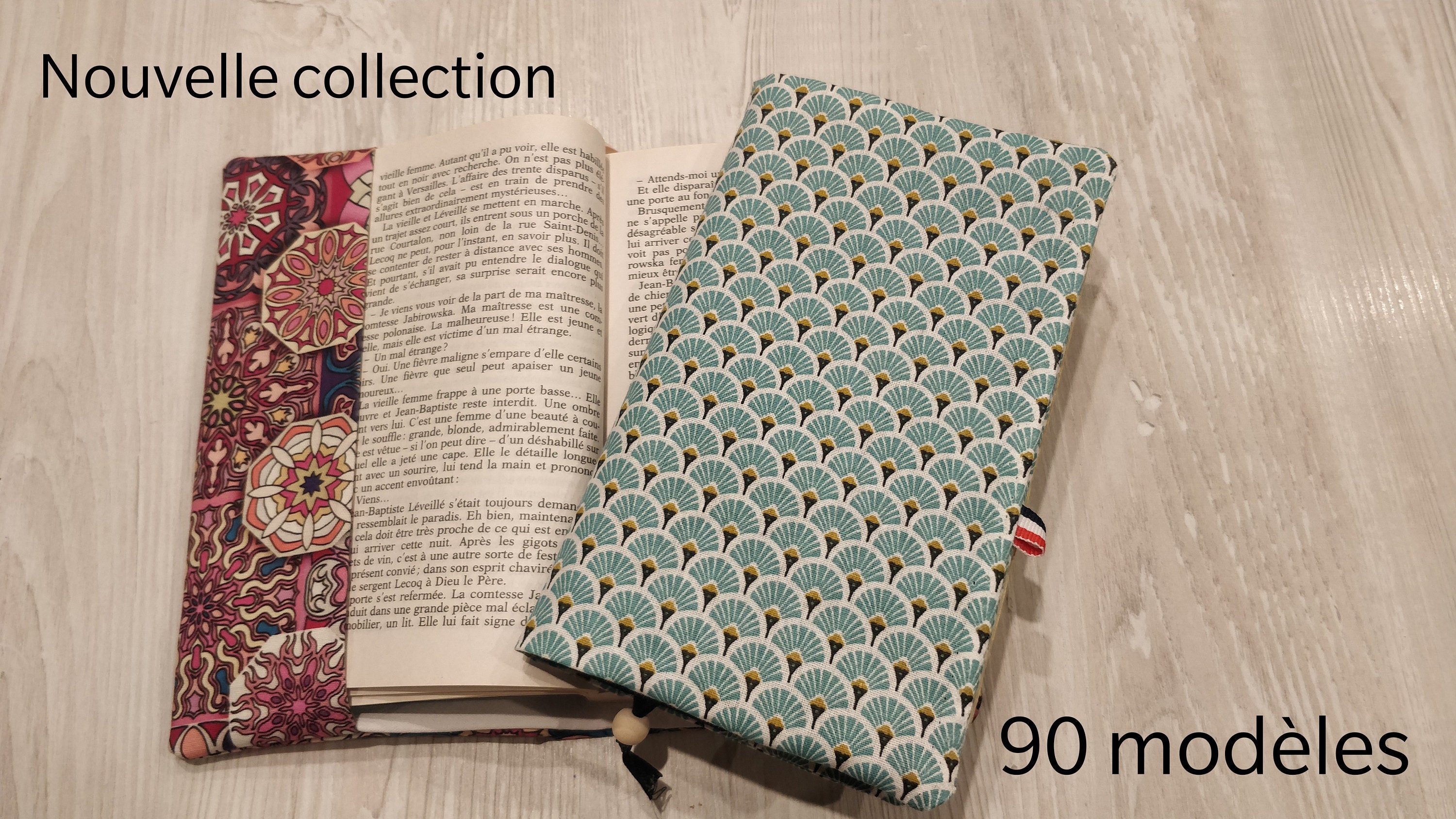 Book Cover, Book Protection, Pocket Format, Universal Size, 90 Colors  Available, Handmade French Craftsmanship, 2 Ads -  UK