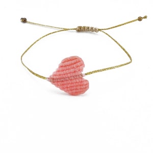 Macrame heart bracelets,macrame bracelet,heart bracelet,hearts,love bracelets,friendship bracelets,macrame jewelry,boho image 2