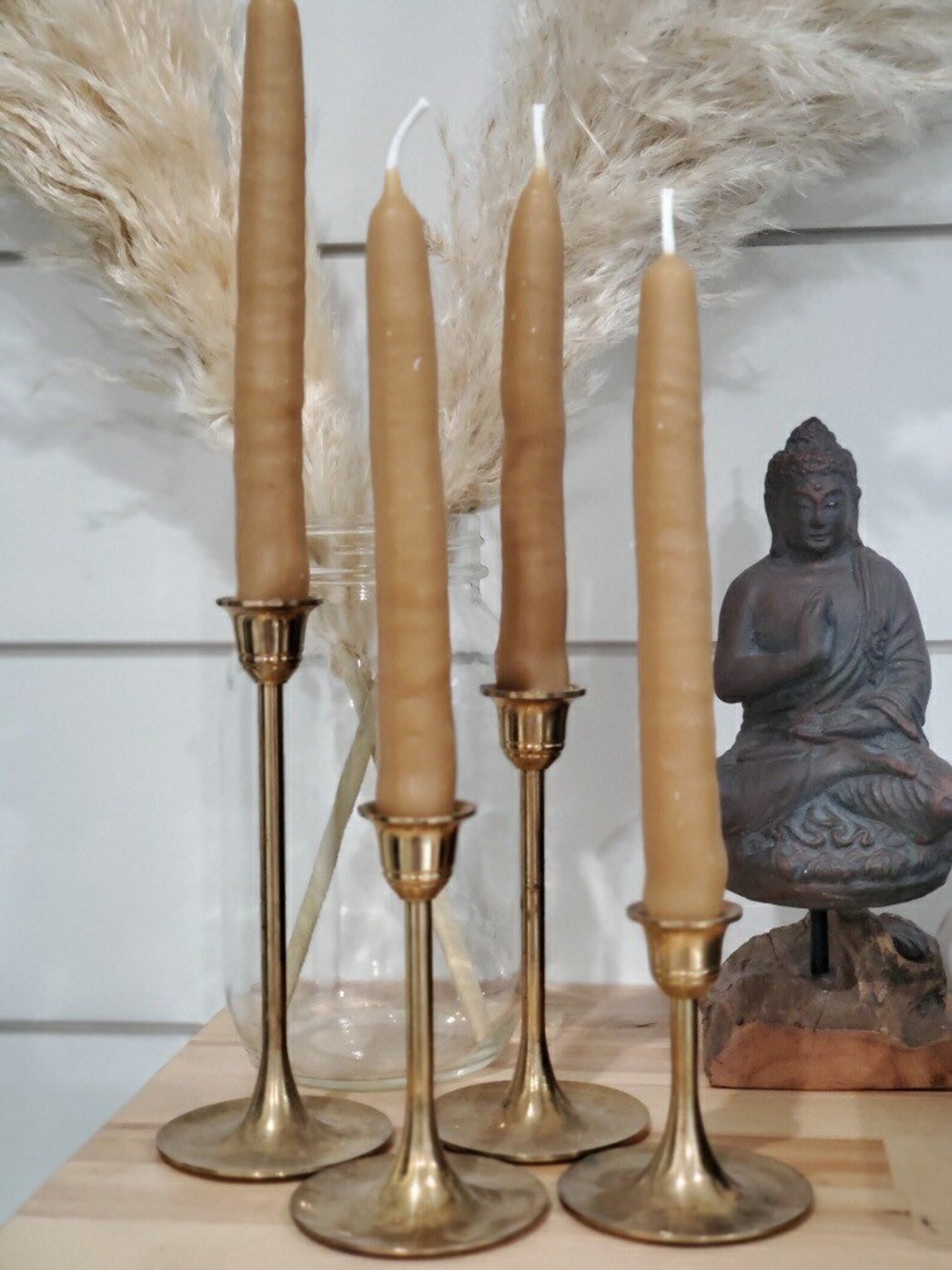 Hand Dipped Beeswax Tapers 56inches and Set of 2 Etsy