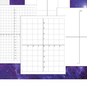 May include: Four blank graph paper sheets with a grid pattern. The sheets are white with black lines and numbers. The sheets are arranged in a grid pattern.