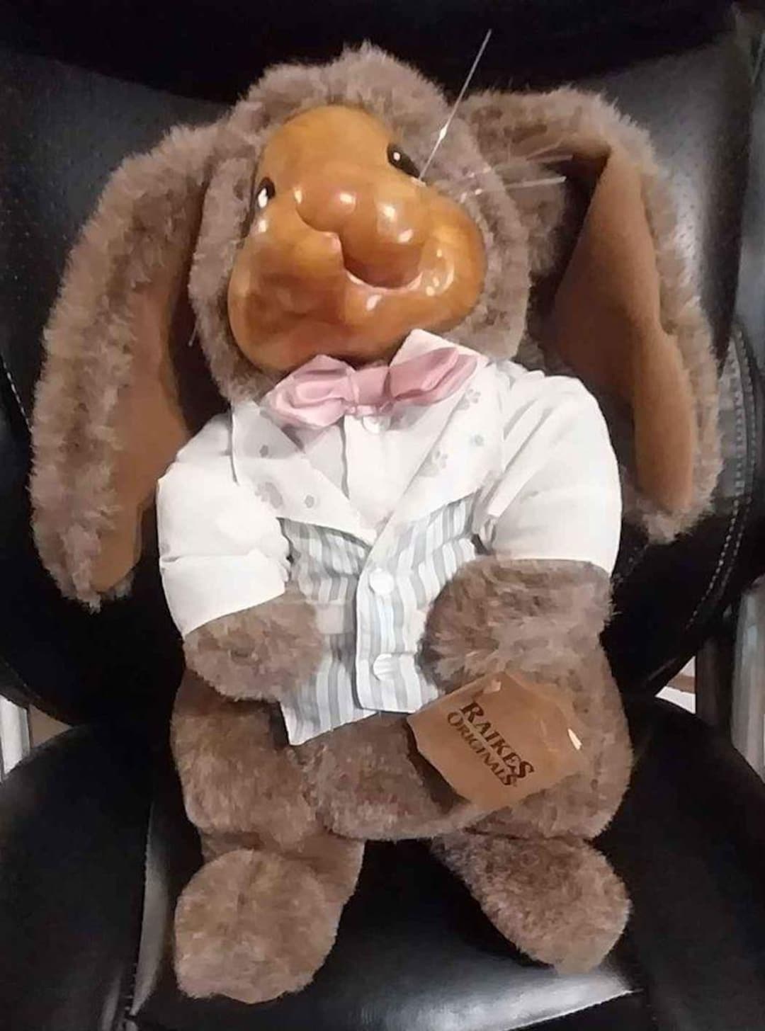 Vintage 1988 Robert Raikes Wood Face Andrew Rabbit Signed Limited ...