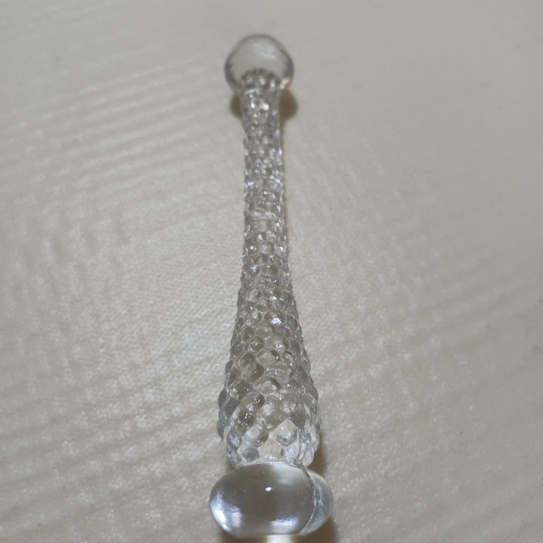 Vintage Clear Crystal Glass Sugar Cube Crusher/tamper Cocktail Etsy