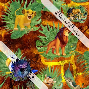 Seamless digital design, lion 3