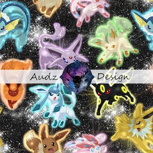 Seamless digital design, galaxy poke