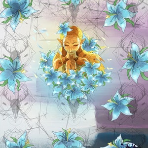 Diseño digital para peluche - serenita - 2 formatos - 60"x80" y 30X40