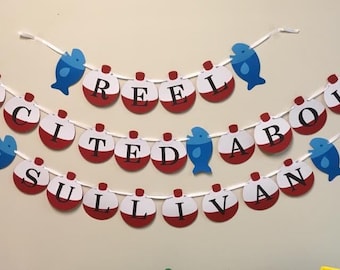 Fishing themed bobber banner