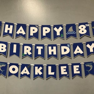 Bannière anniversaire requin