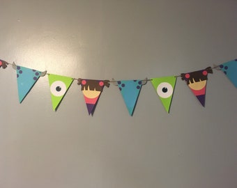 Monsters Inc Inspired Pennant Banner