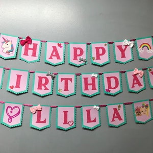 JoJo Birthday Banner with bows