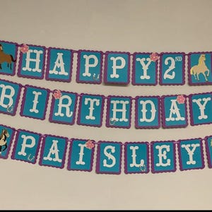 Spirit horse birthday banner