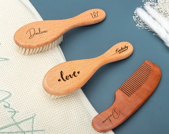 Custom Baby Gift Girls, Personalized Wooden Baby Hair Brush, Personalised Baby Brush, Personalized Gifts for Baby and Kids, Baby Gifts
