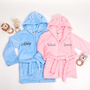 Personalized Baby Embroidered Robe,Toddler Bath robe, Kids Dressing Gown,Great Newborn Gift,Baby Shower Gift,Embroidered Baby Gift,Baby girl