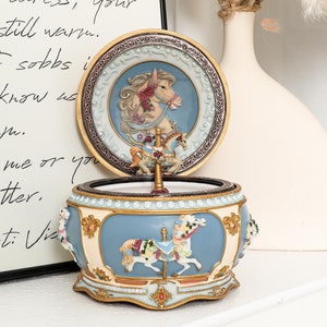 Personalized Carousel Horse Music Box, Custom Carousel Music Box, Custom Engraved Music Box, Personalized Birthday Gift, Baby Girl