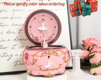 Personalized Ballerina Music Box with Custom Name Engraving, Keepsake Birthday or Christmas Gift