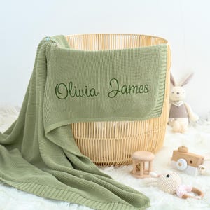 Coperta per neonati personalizzata, regalo per neonati, regalo per baby shower, coperta con nome ricamato, coperta con nome personalizzato per neonati, coperta per neonati