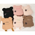 Teddy Bear Backpack Toddler backpack, Custom name backpack, Children's Backpack with name,  Personalised Fluffy Teddy Kids Backpack product logo