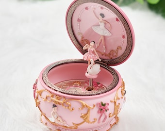 Personalised Ballerina Musical Music Box, Custom Music Box, Engraved Keepsake Gift, Christmas Music Box, Personalised Musical Wooden