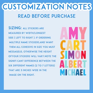 Custom Name Personalized Sticker, Colorful Personalized Laptop Sticker ...