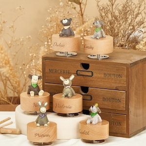 Caja de música personalizada, caja de música con nombre grabado, caja de música navideña, caja de música de madera, regalo para baby shower, regalo de cumpleaños, regalo de Navidad