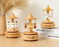Musical Wooden Ballerina Carousel Keepsake,Engraved Wooden Music Box with Ballerina Carousel, Baby Shower Gift, Newborn Gift, Christmas gift product logo