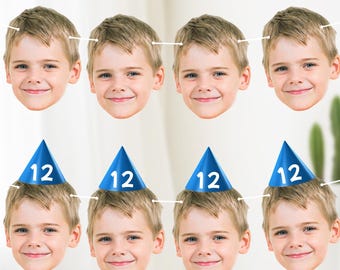 Custom Head Birthday Banner, Custom Birthday Photo Banner, Face Banner, Face Banner, Birthday Banner, Birthday Hat, Gift for Kid