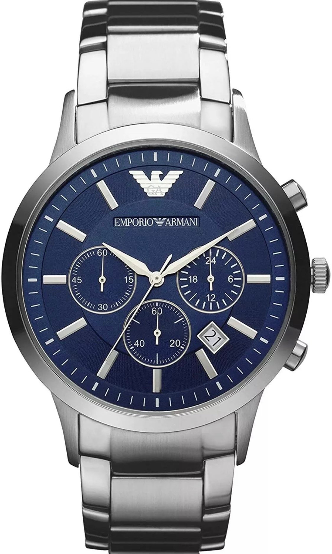 Emporio Armani Classic Watch Azul Marino/Plata Cuarzo Etsy