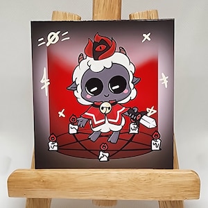 Cult Of The Lamb Kawaii Lamb Glossy Mini Art Print