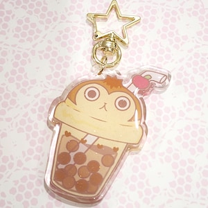 FFXIV Paissa Boba Glittery Acrylic Keychain