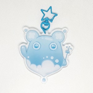 FFXIV Drippy Minion Acrylic Glittery Keychain
