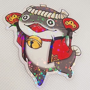 FFXIV Namazu Festival Wasshoi Clear Vinyl Holo Sticker
